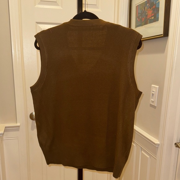 Brown Sleeveless Knit Sweater Vest - Picture 7 of 7
